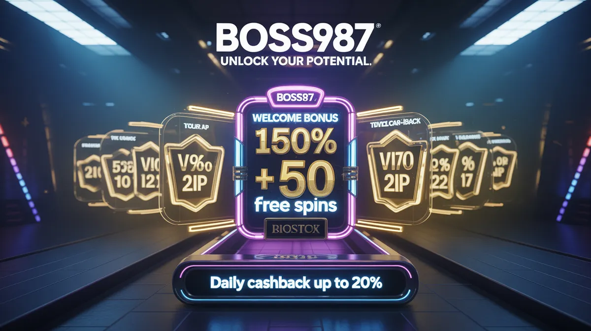 โปรโมชั่น boss987 โบนัสต้อนรับ cashback สิทธิพิเศษ VIP